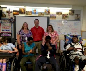 Kennedy Valves Donates Special Needs Stroller to Lynch-Bustin Disability Classroom